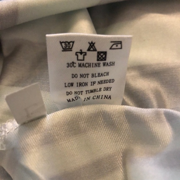 Baby Blue and Black Stretchy Form fitting dress - Picture 5 of 5